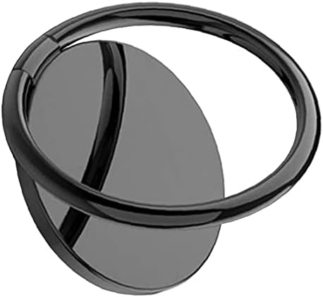 טבעת אצבע טלפנית בעיטה מתכת מתכת סיבוב מתקפל סלולרי אחורה אחיזה שחור טלפון נייד שחור