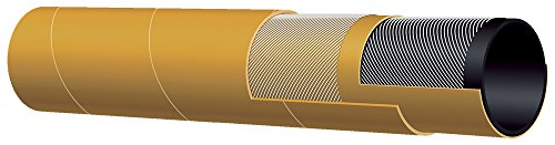 Kuriyama T155AK200X50 צינור מקדח אוויר טקסטיל חוט טקסטיל, 300 psi, 2.560 קוטר חיצוני, קוטר 2 בקוטר, צהוב