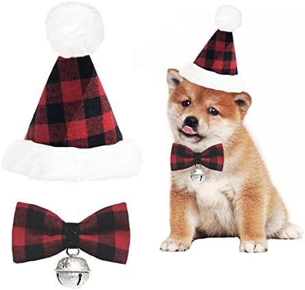 חג המולד כובע סנטה כובע פרפר פומפום פומפום חג מולד שמח כלב חתול כובע פרפר לחופשה ביתית שנה חדשה קישוטי מסיבות חג המולד ציוד אספקת כובע