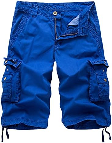 מכנסי מטען דודובבי לגברים מכנסי מטען מזדמנים של מכנסיים קצרים אופנה מזדמנים ריצה צבעונית בצבע אחיד מכנסיים קצרים בכיס