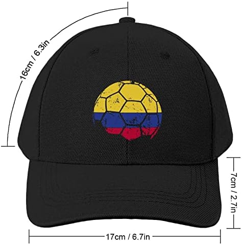 קולומביאני דגל כדורגל בייסבול כובע מתכוונן אבא כובע נהג משאית כובע לגברים נשים