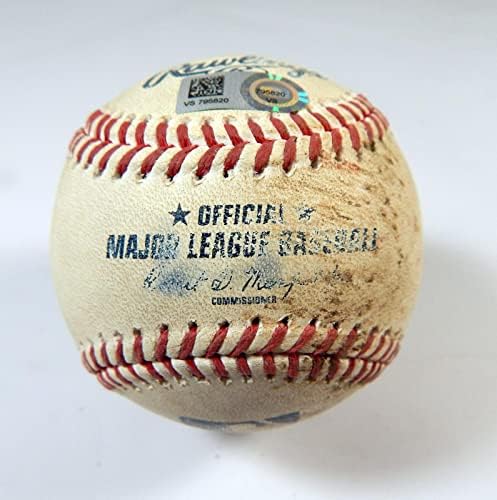 2021 וושינגטון נשיונלי קולורדו רוקיס משחק השתמש בבייסבול לבן DP38741 - משחק בייסבול משומש