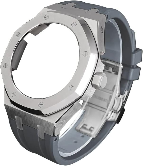 Velore 4rd gen casioak mod ערכה ל- G-Shock GA2100 GA-2100 2110 שעון מתכת מארז נירוסטה מפלדת נירוסטה רצועת גומי רצועת גומי