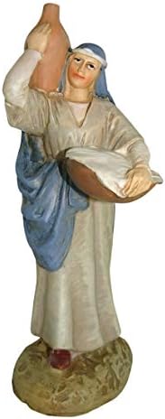 פסלון סצנת המולד של פרארי ואריגטי: רועה צאן עם כד - אוסף מרטינו לנדי-16 ס מ / 6.3 בתור