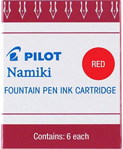 טייס נמיקי IC50 מחסניות דיו של עט מזרקה, אדום, 6 חבילות