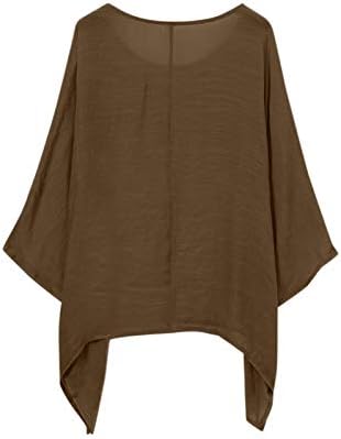 Vodmxygg לנשים סוודרים צוואר עגול הדפס גרפי חיצוני חוף חץ קיץ רך נוח חולצות שרוול ארוך חולצות טנק חול על חולצה