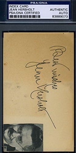 ז 'אן הרשולט וינטג' 1930 חתום על כרטיס אינדקס 3 על 5