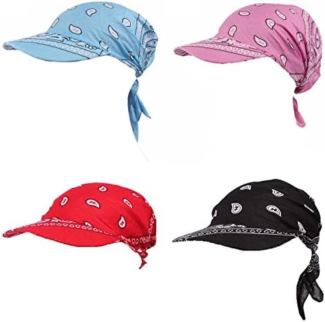 נשים של מגוון פייזלי הדפסת בנדנה ראש צעיף כובע קיץ מתקפל נגד אולטרה סגול גולף טניס מגן שמש כובע