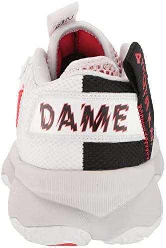 אדידס דאם 8 נעל כדורסל, אדום לבן/חי/ליבה שחור, 3.5 ארהב יוניסקס ילד גדול