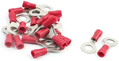 חדש לון0167 20 יחידות קרוואנים 1.25-6 שרוול פוליוויניל אדום מחברי מסופי טבעת מבודדים מראש(20 יחידות קרוואנים 1.25-6-רוטה פוליוויניל עם
