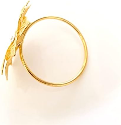 TBIIEXFL HOTED GOLD מפית אבזם רשת פרח מפית מפית טבעת מקדח פרח מפית מפית טבעת פה טבעת טבעת