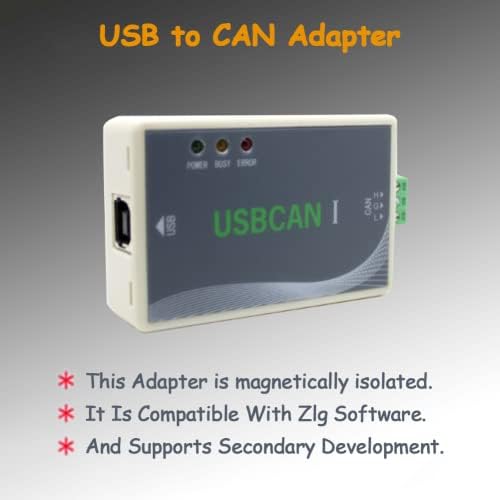 KUIDAMOS CAN מתאם USB, USB ל- CAN CAN Analyzer Can-BUS BUS מתאם ממיר אינטליגנטי עם כבל USB USB ל- CAN CAB CAN CAN DEAGGER עבור מעבדה לבדיקה,