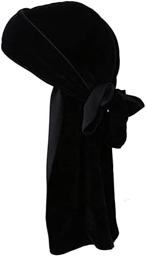 הוליהוס דלוקס קטיפה דוראג עם ארוך זנב משיי דוראג כיסויי ראש עבור 360 גלים פיראטים כובע היפ הופ קייפ כובע טורבן בארה ' ב