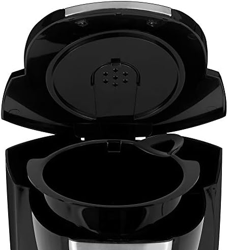 שחור + דקר 100ב 12-כוס לתכנות מכונת קפה עם זכוכית קנקן, שחור