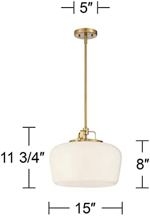 Possini Euro Design Mystic תליון זהב תאורה תאורה 15 רחב מודרני מודרני אופל לבן גוון 3 קל מתקן לחדר אוכל בית מגורים